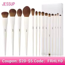 Jessup Makeup Brushes 10-14pc Makeup Brush set Synthetic Foundation Brush Powder Contour Eyeshadow Liner Blending Highlight T329